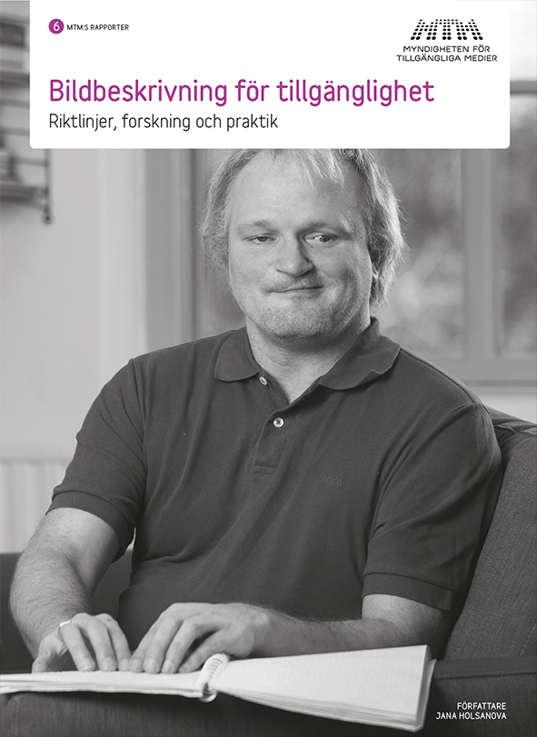 Omslag till rapporten Bildbeskrivning för tillgänglighet.