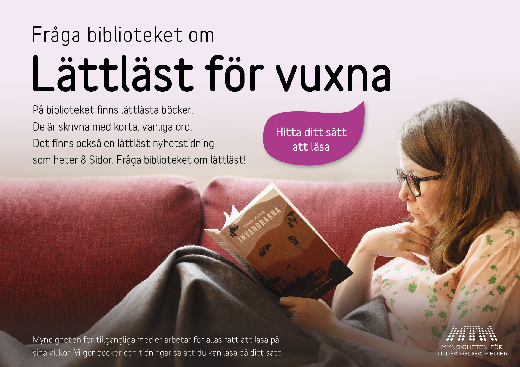 Liggande affisch om att läsa lättläst.