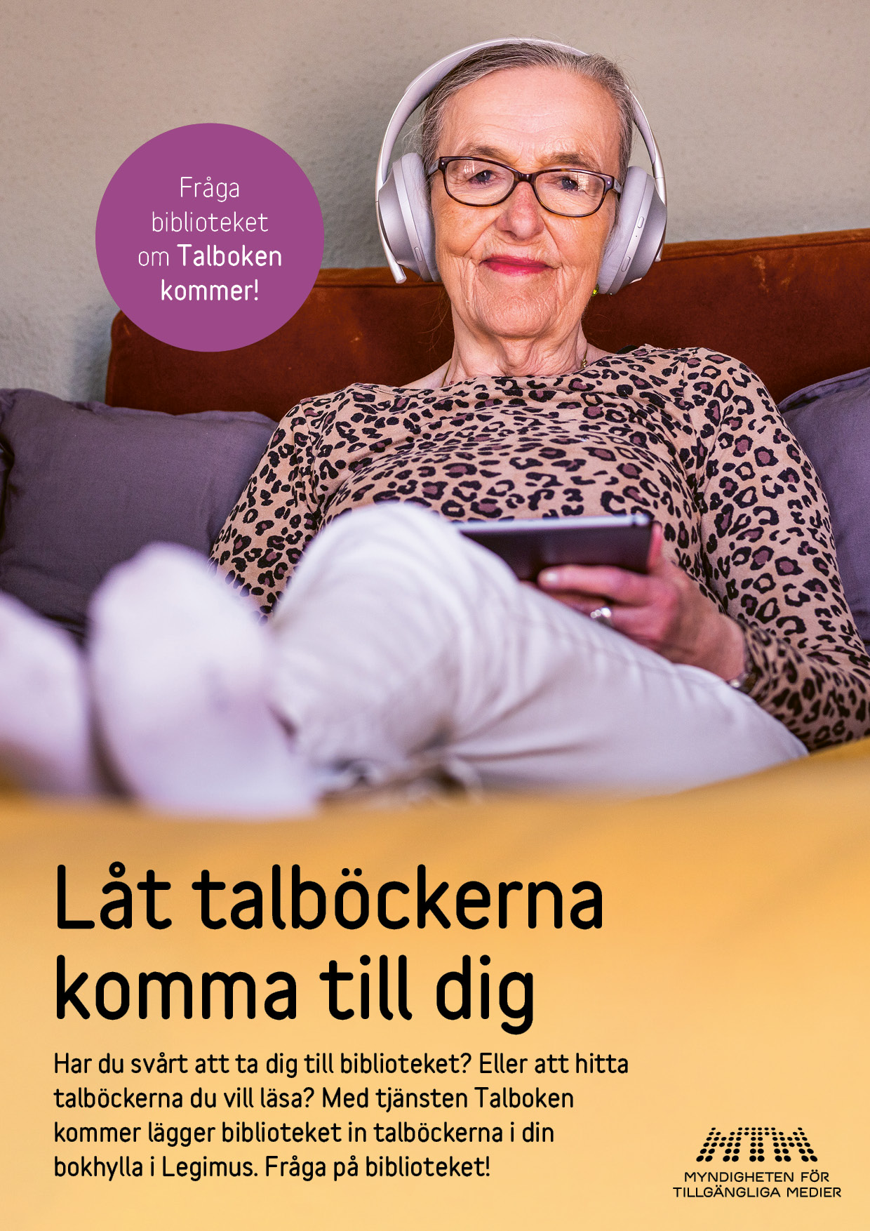 Affisch med texten "Låt talböckerna komma till dig".