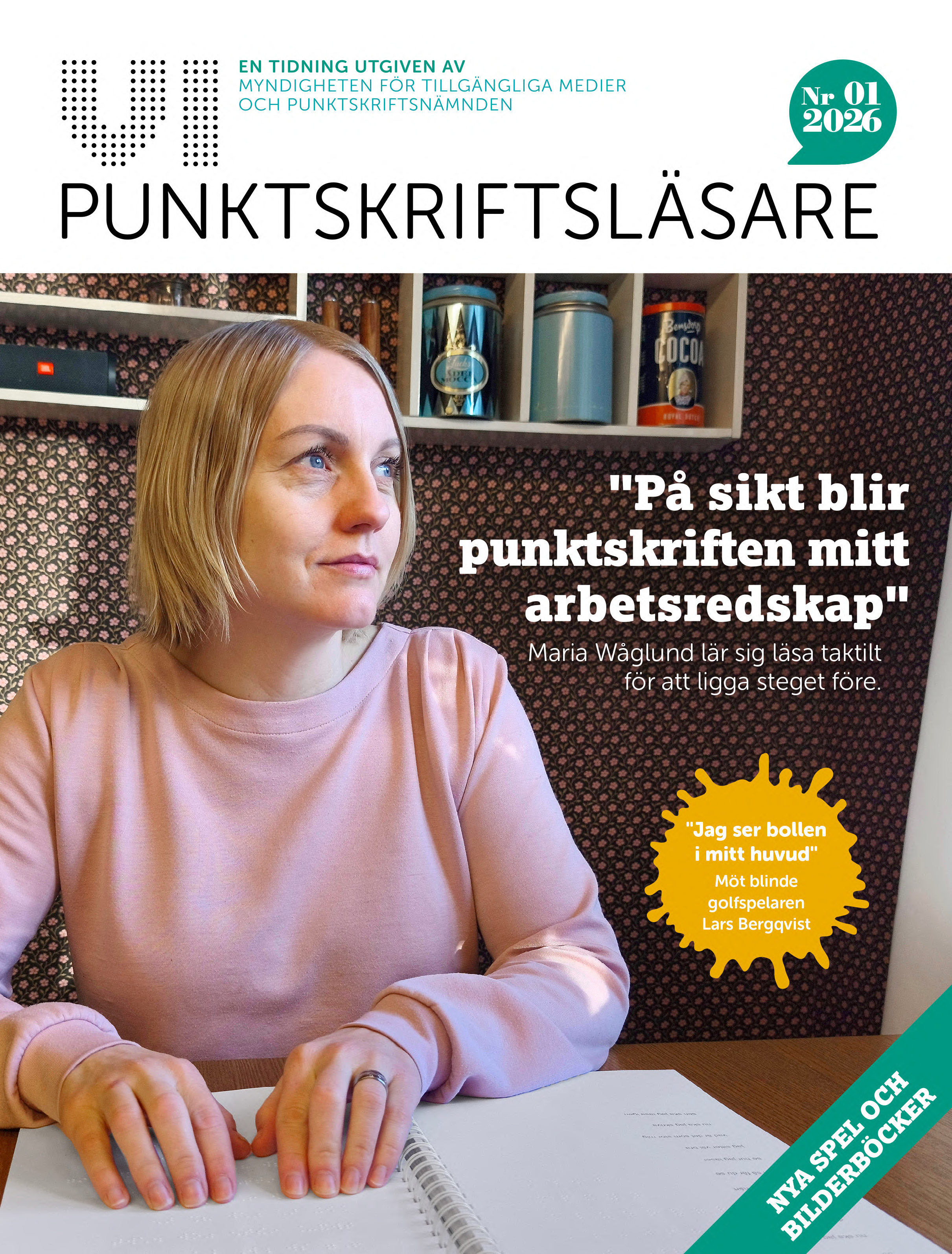 Omslaget till Vi punktskriftsläsare nr 1 2026.