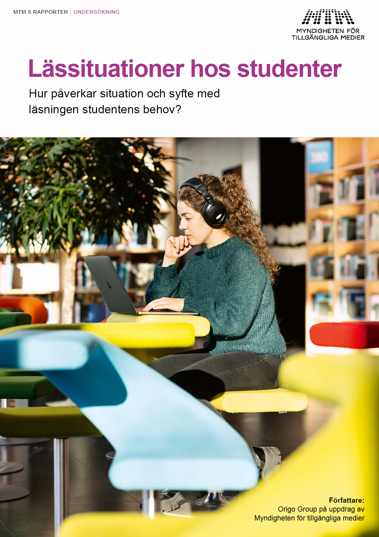 Omslag till rapporten Lässituationer hos studenter.