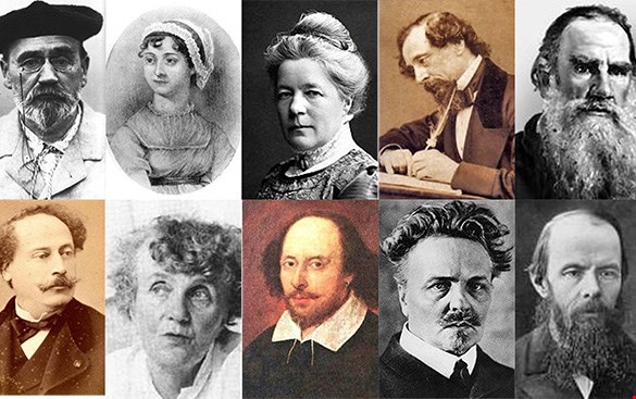Bild på tio författare